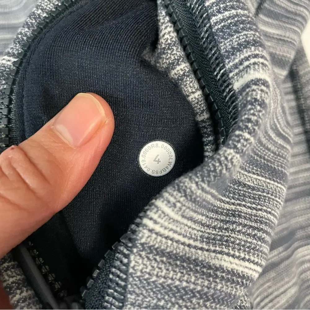 Lululemon Hooded Define Jacket 
Mini Space Dye Heathered Nocturnal White sz 4 - Picture 9 of 9